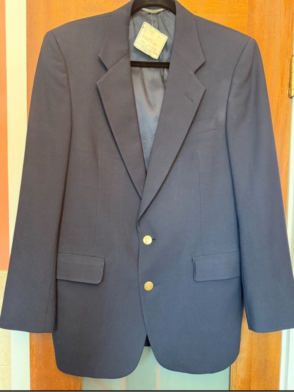 Christian Dior Men’s Vintage Navy Wool Blend Blazer Jacket